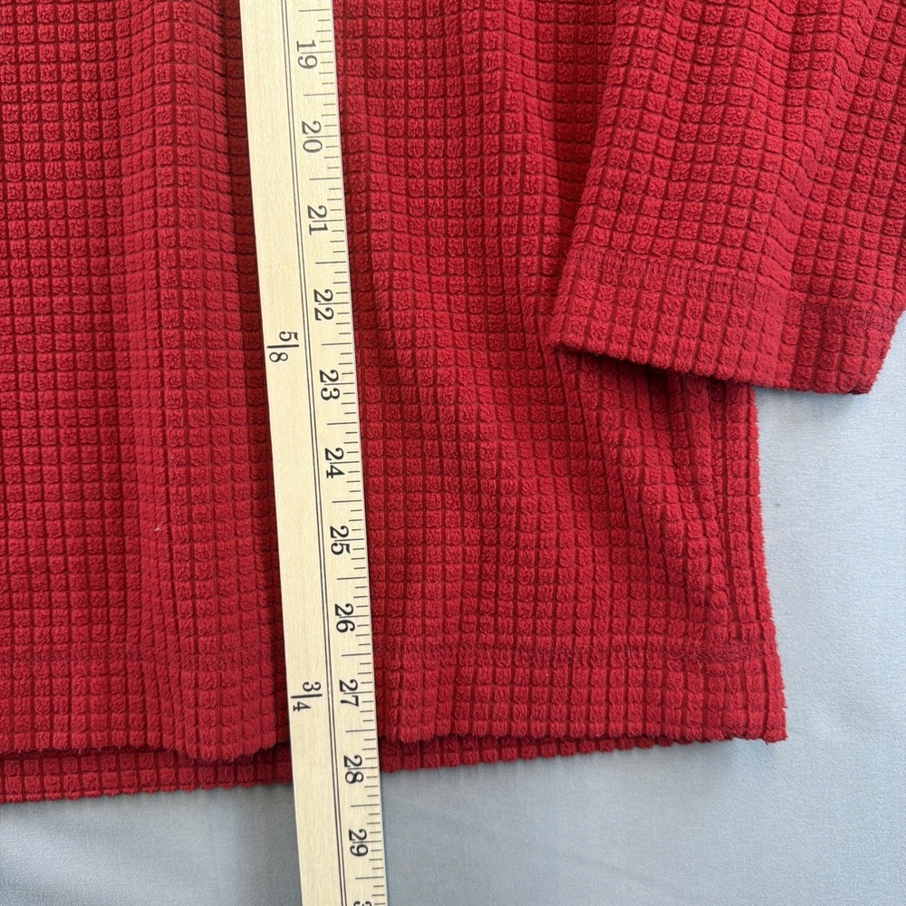 Southern Marsh FieldTec 1/4 Zip Pullover Mens M Red Waffle Knit Performance - Picture 6 of 8